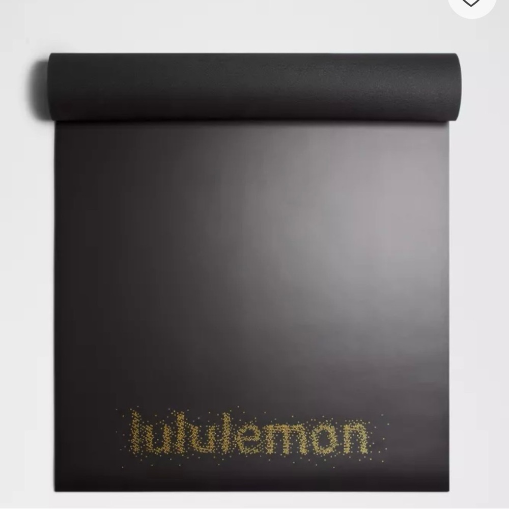 lululemon athletica Black Yoga Mat with Gold Logo